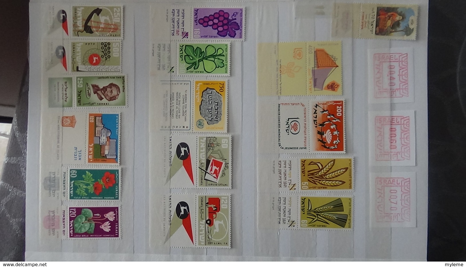 Grosse collection de timbres + blocs + carnets d'Israël tous avec tabs et **. Côte ++ A saisir !!!