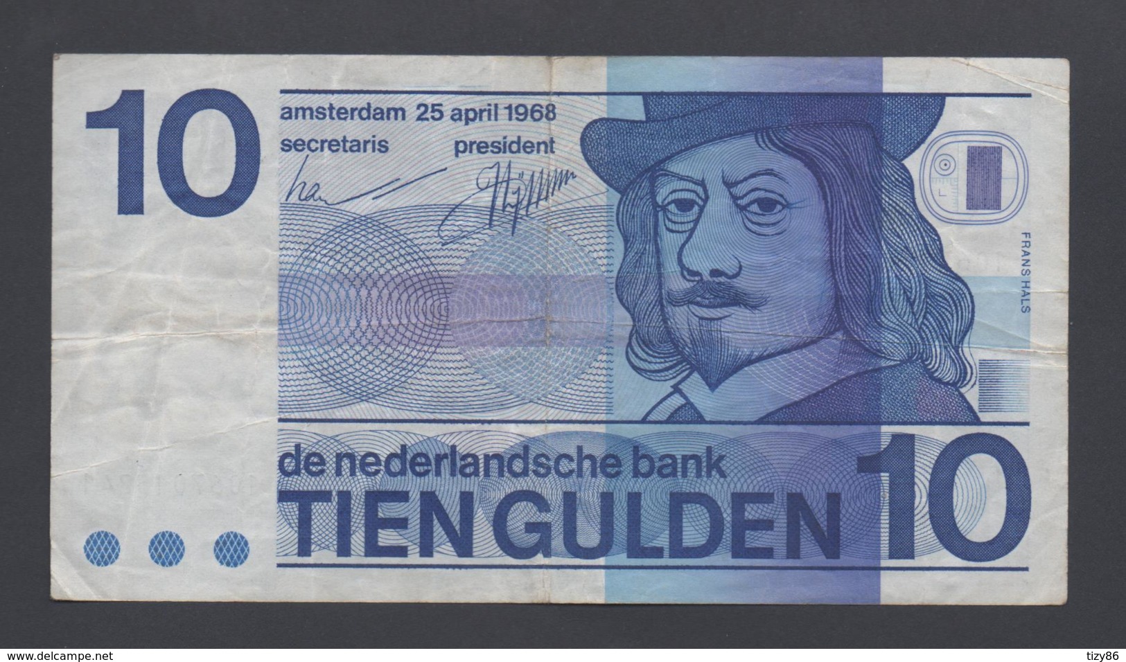 Banconota OLANDA 10 Gulden 25/4/1968 (circolata) - Zu Identifizieren