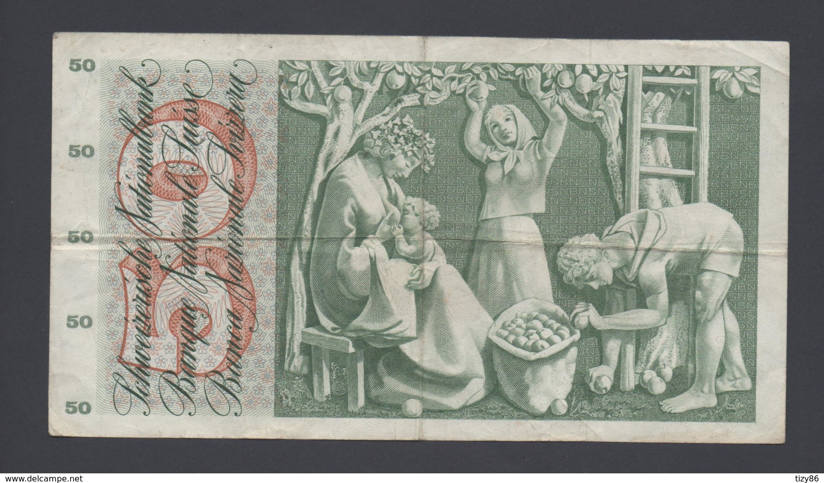 Banconota 50 Franchi - Svizzera 30/6/1967 Circolata - Suisse