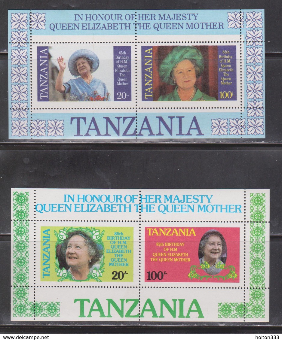 TANZANIA Scott # 269a, 270a MNH - Queen Mother 85th Birthday - Tanzania (1964-...)