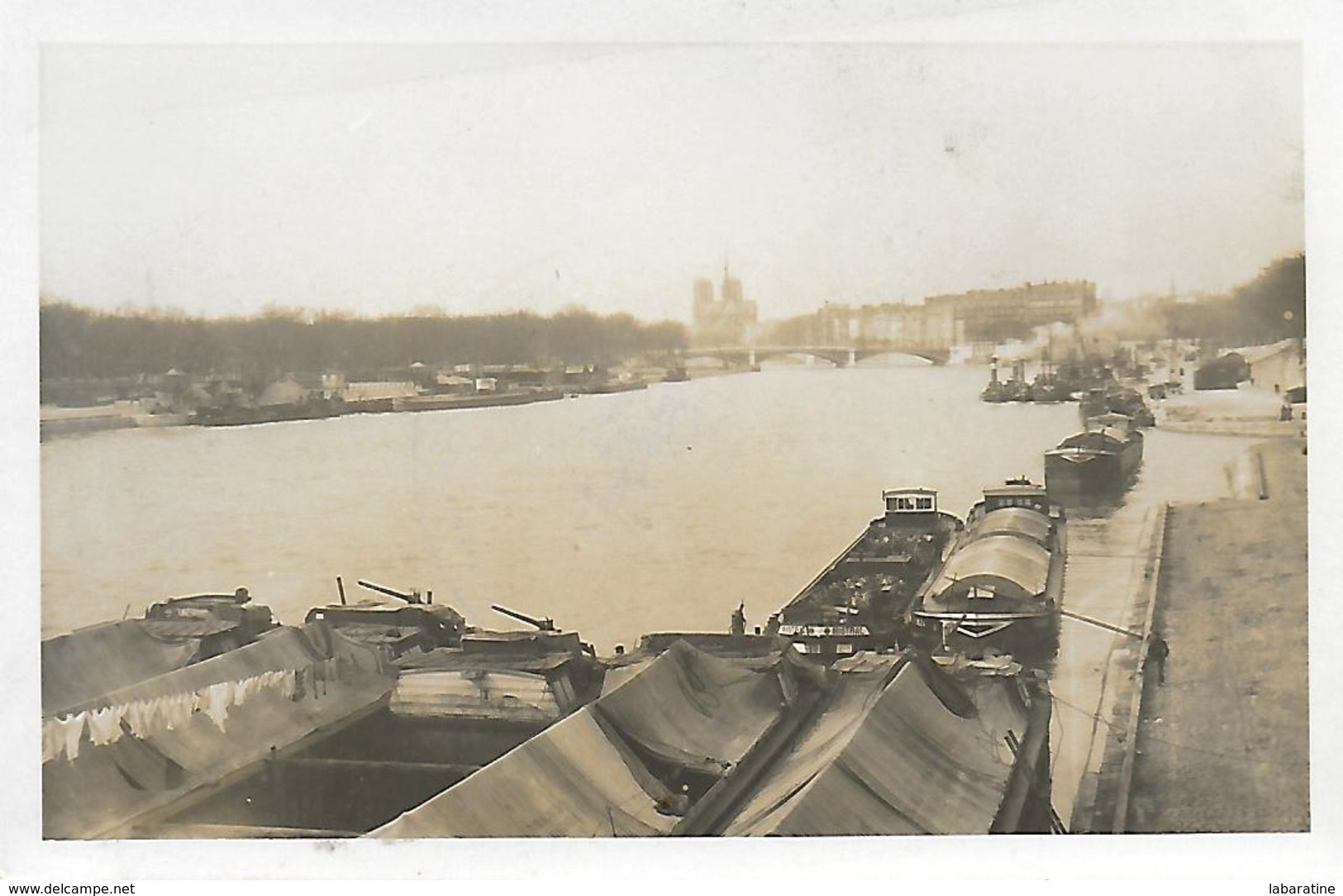 Paris12)   La Seine Au Pont D' Auterlitz  (  Quai Avec Péniche  ) - Arrondissement: 12