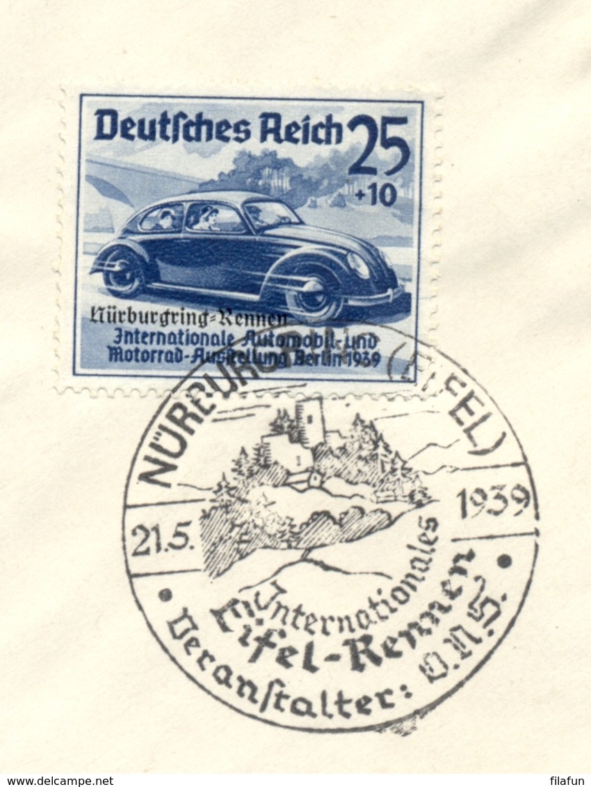 Deutsches Reich - 1939 - Nürburgring Set On Cover With Cancel Eifel-Rennen - Brieven En Documenten