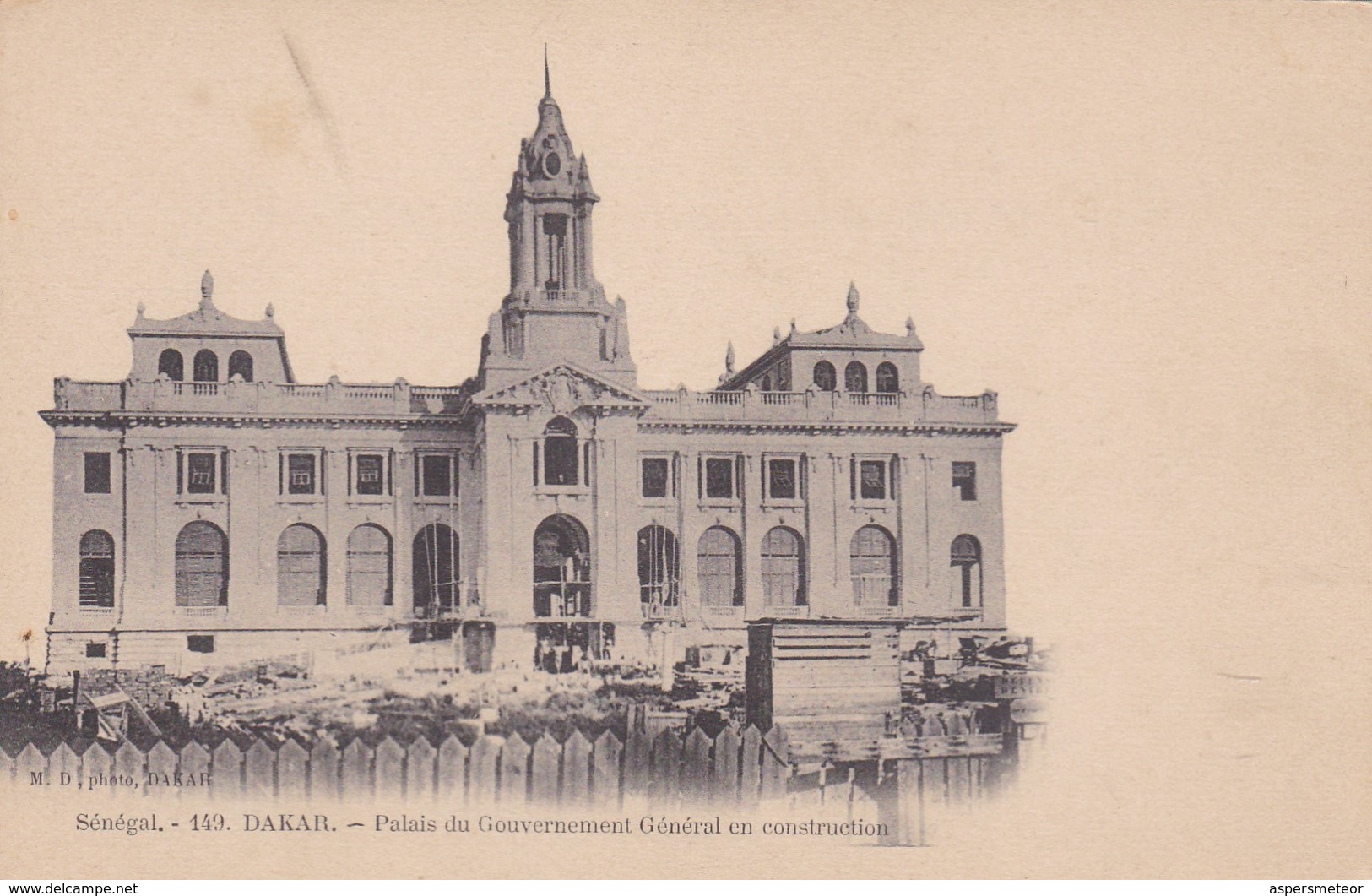 SENEGAL. DAKAR. PALAIS DU GOUVERNEMENT GENERAL EN CONSTRUCTION. MD PHOT. CIRCA 1900s. NON CIRCULEE- BLEUP - Senegal