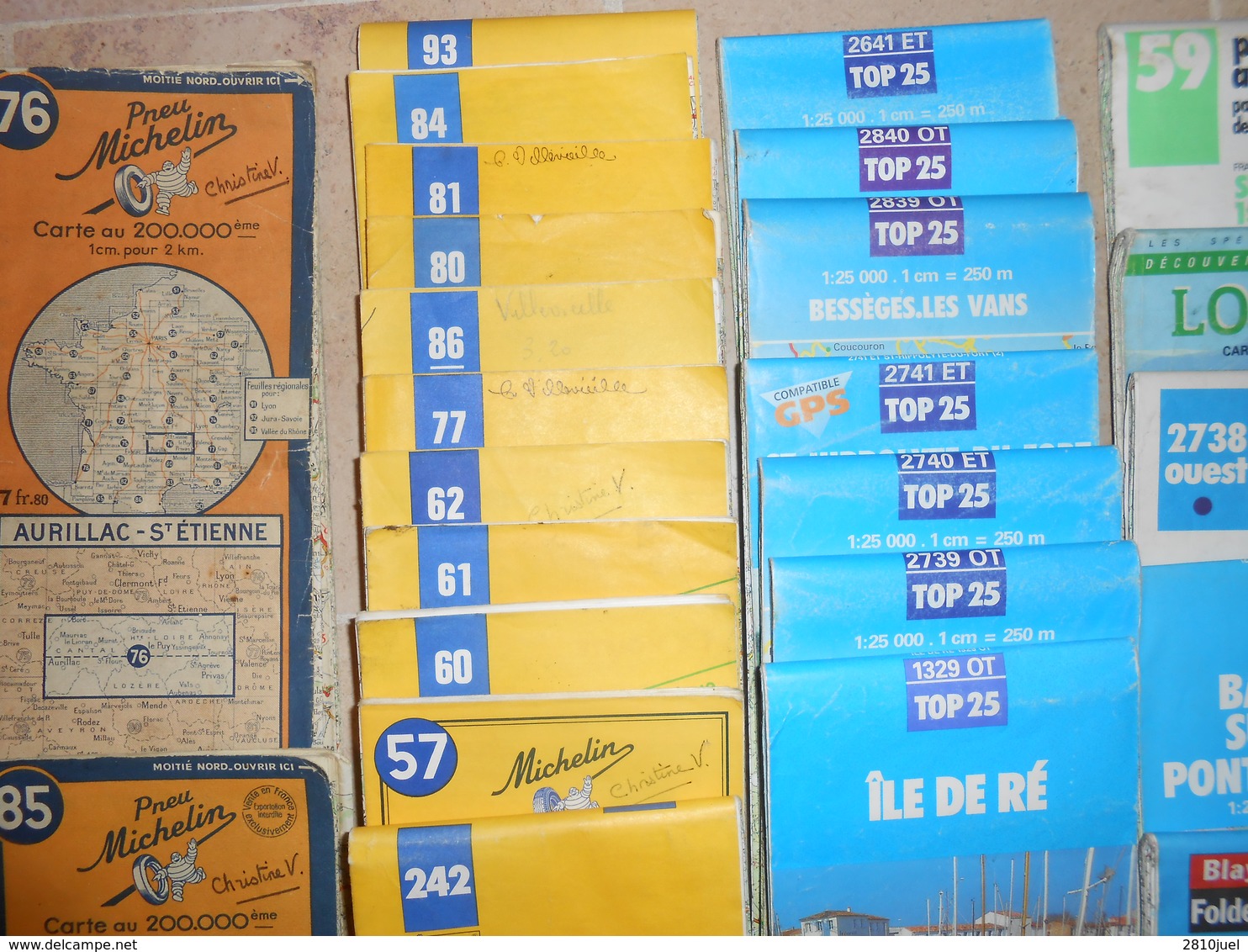 Lot De 25 Cartes Michelin, IGN- Détail Ci-dessous - - Roadmaps