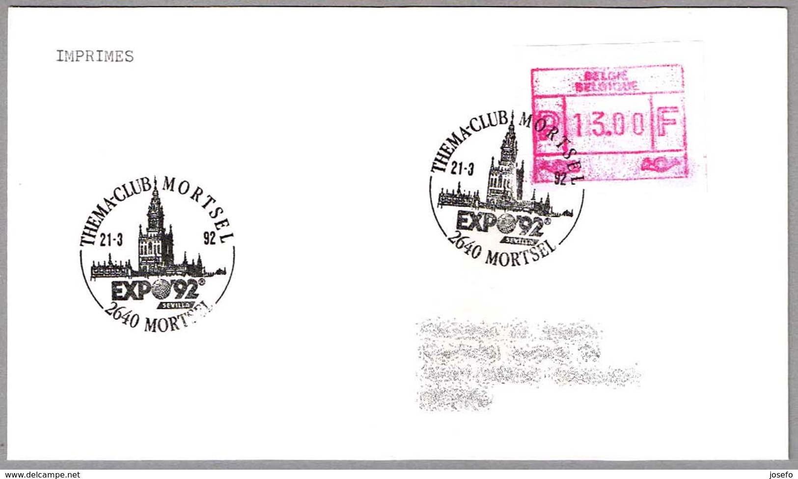 EXPO 92 - SEVILLA. Mortsel, Belgica, 1992 - 1992 – Sevilla (España)