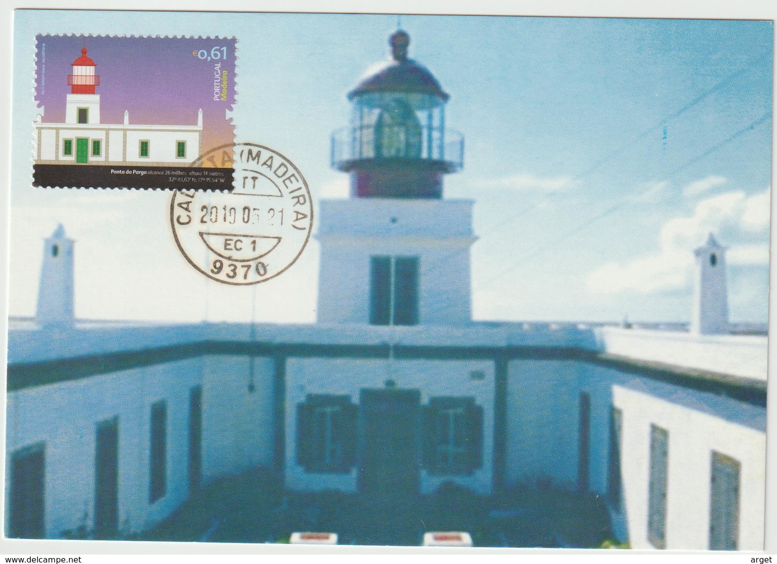 Carte-Maximum PORTUGAL (PHARE Da PONTA DO PARGO - MADERE) Obl Sp 2010 - Maximum Cards & Covers