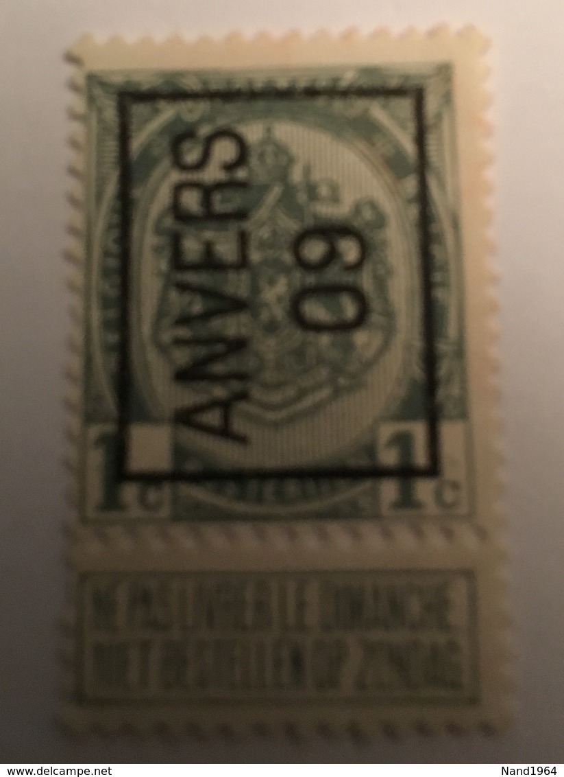 1906 - 1c Anvers - Typo Precancels 1906-12 (Coat Of Arms)