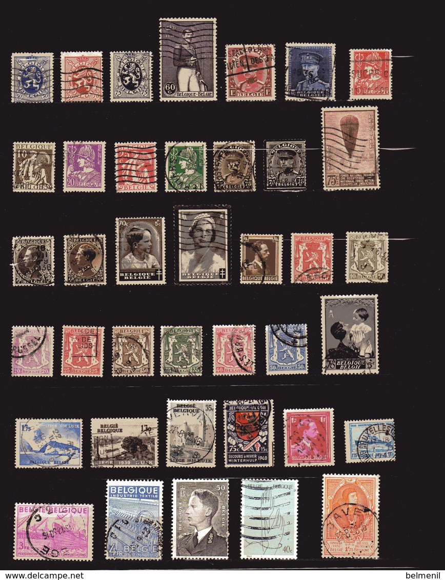 BELGIQUE  Petit Lot De 150 Timbres Oblitérés Tous Différents Et 5 Croix Rouge Dont 4 Neufs N°647/8, 498, 986, 1266 - Collections