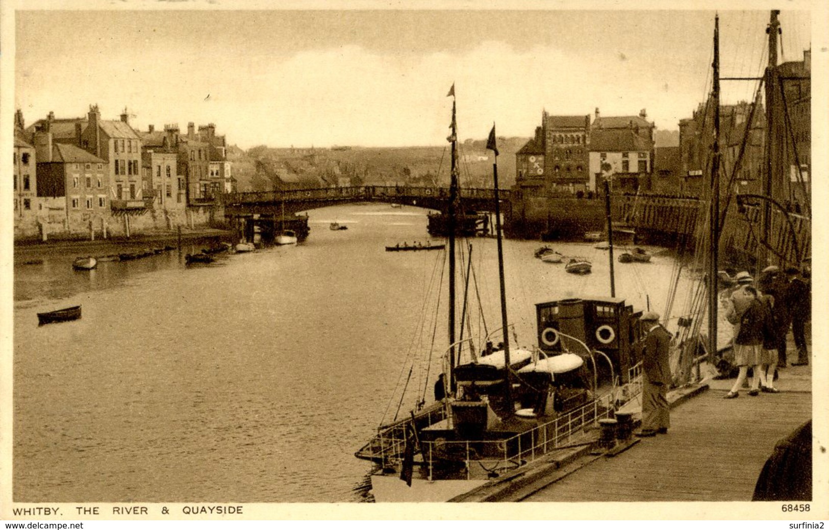 YORKS - WHITBY - THE RIVER AND QUAYSIDE  Y828 - Whitby