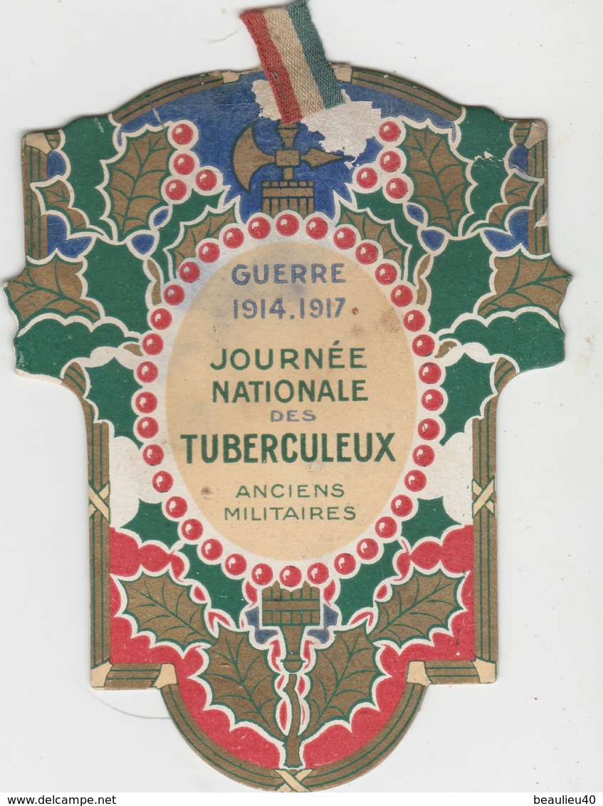 JOURNÉE NATIONALE DES TUBERCULEUX  ANCIENS MILITAIRES   CARTE DE COMMISSAIRE - Autres & Non Classés