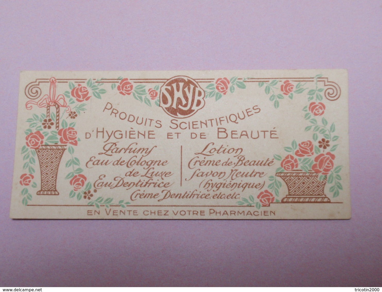 JOLIE CARTE PARFUMEE Ancienne  Pour Parfums SHYB - Anciennes (jusque 1960)