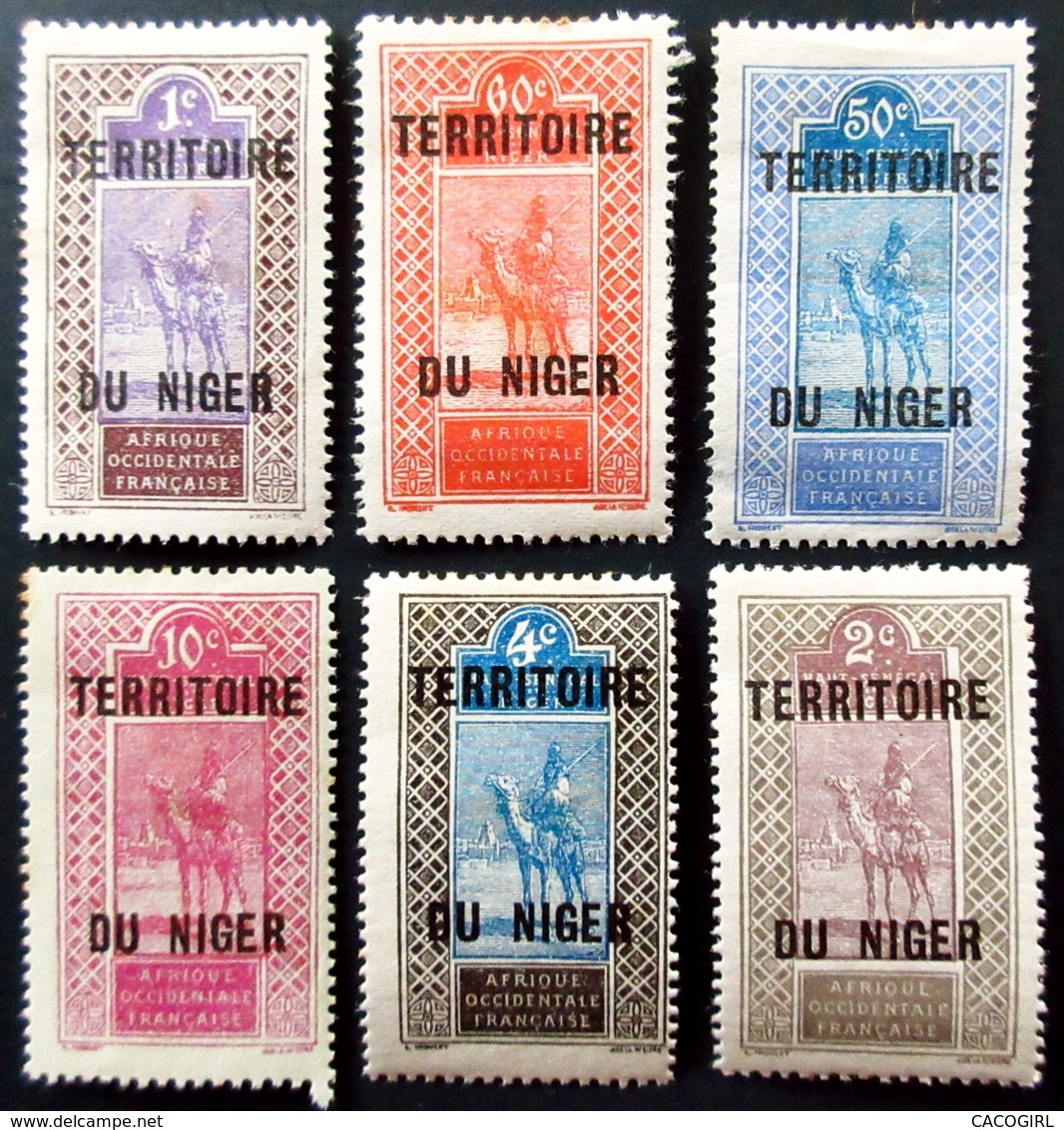 1921 Niger Camel And Rider 6 Valeurs Neufs Charnières  TERRITOIRE Du NIGER - Neufs