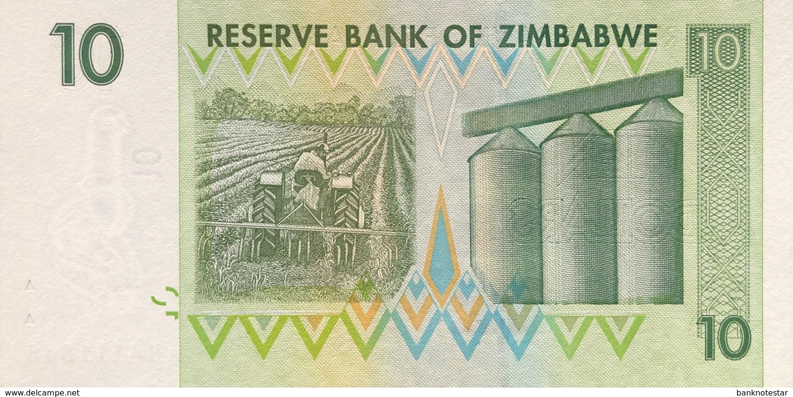 Zimbabwe 10 Dollars, P-67 (2007) - UNC - Zimbabwe