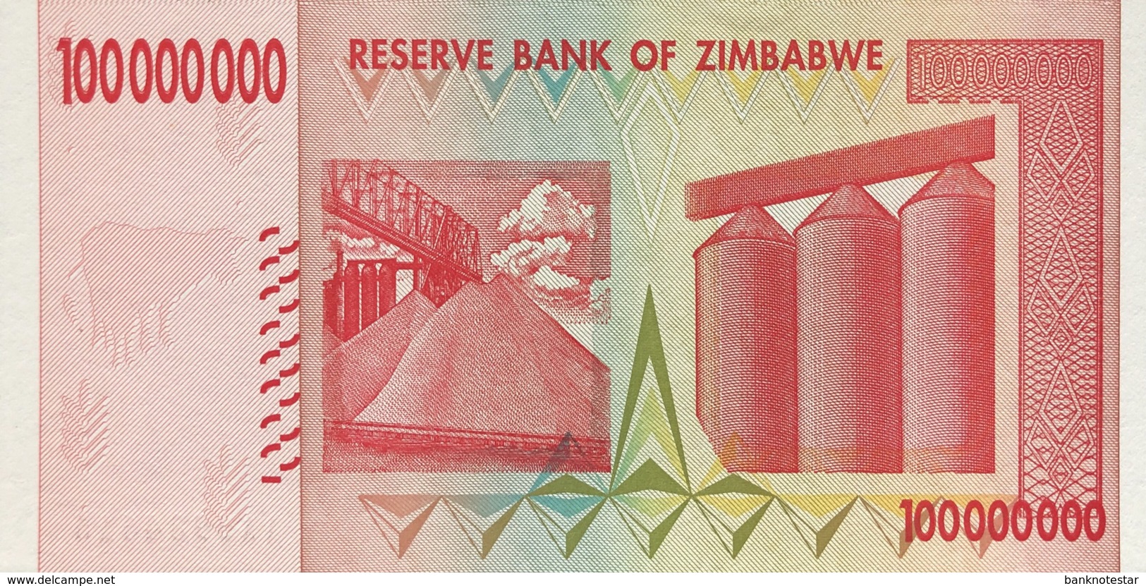 Zimbabwe 100 Million Dollars, P-80 (2008) - UNC - Simbabwe