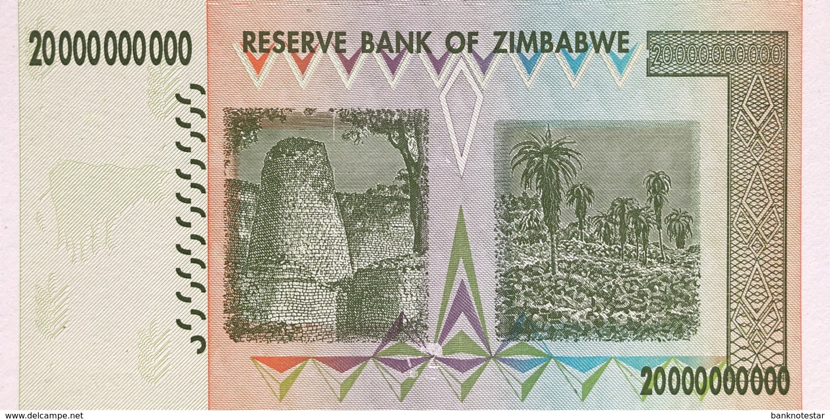 Zimbabwe 20 Billion Dollars, P-86 (2008) - UNC - Zimbabwe