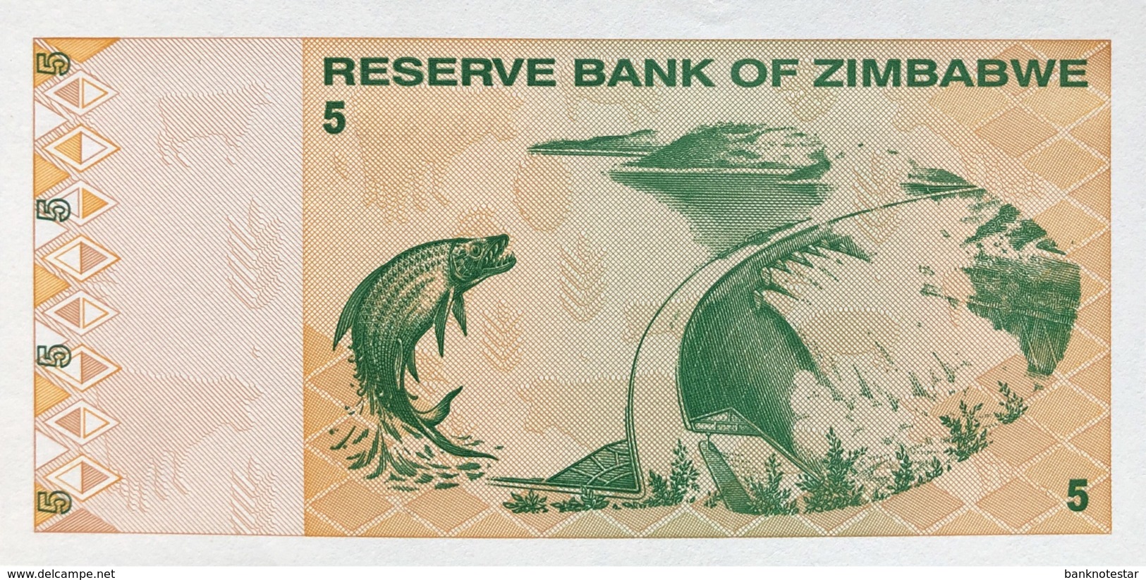 Zimbabwe 5 Dollars, P-93 (2009) - UNC - Zimbabwe