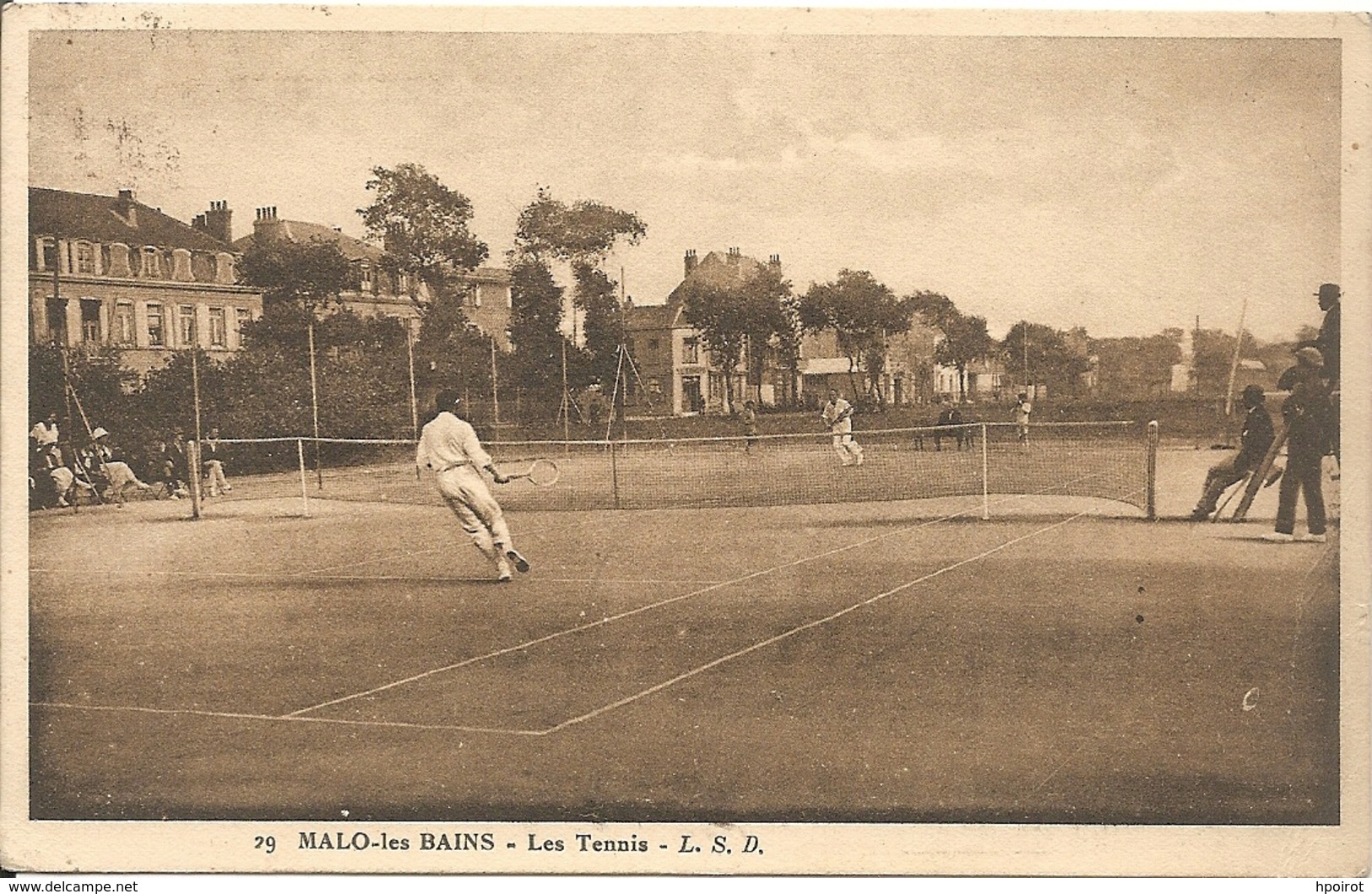 MALO LES BAINS - LES TENNIS - FORMATO PICCOLO - VIAGGIATA - (rif. A51) - Malo Les Bains