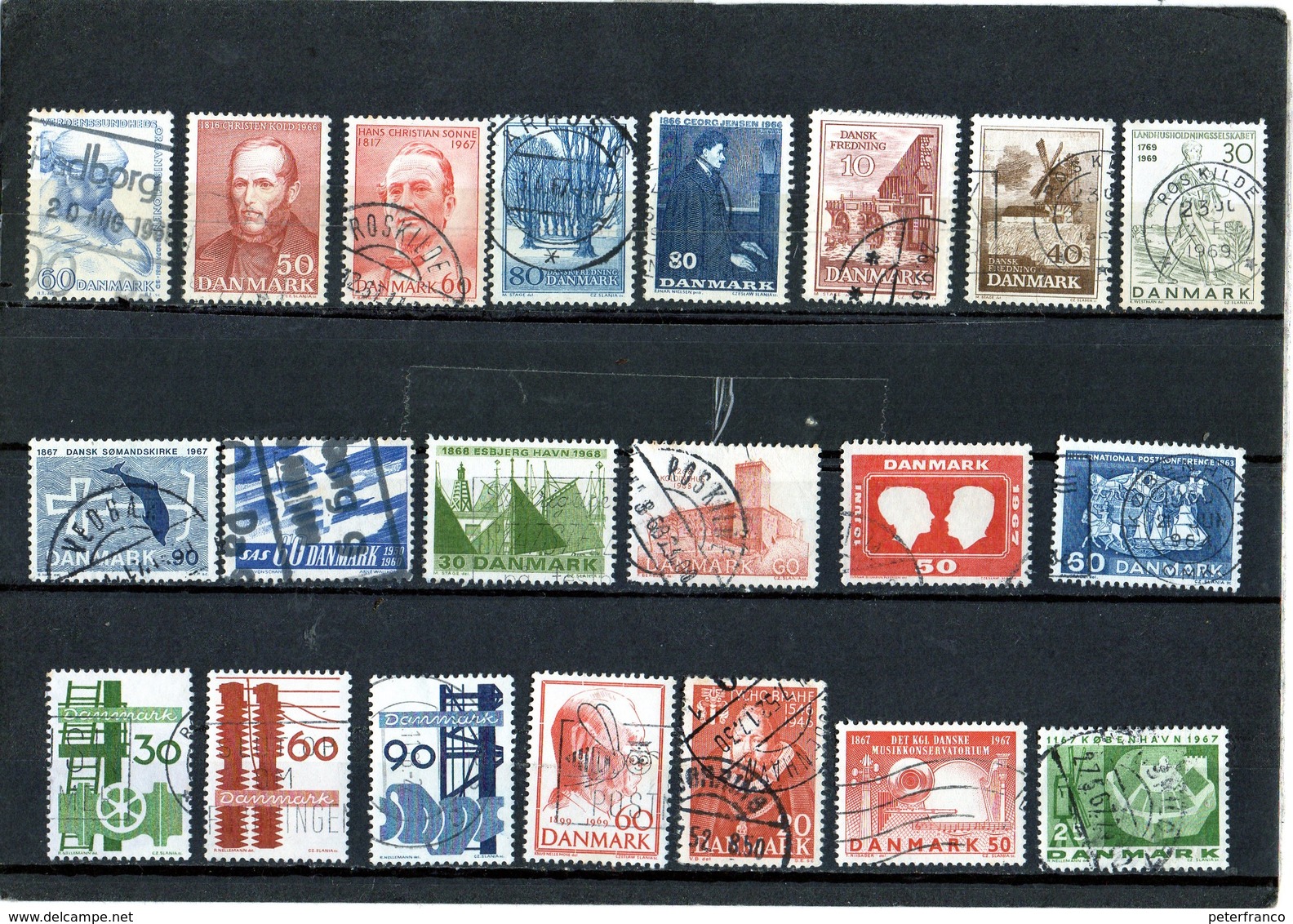 B - Danimarca - N. 21 Usati Differenti - Collections