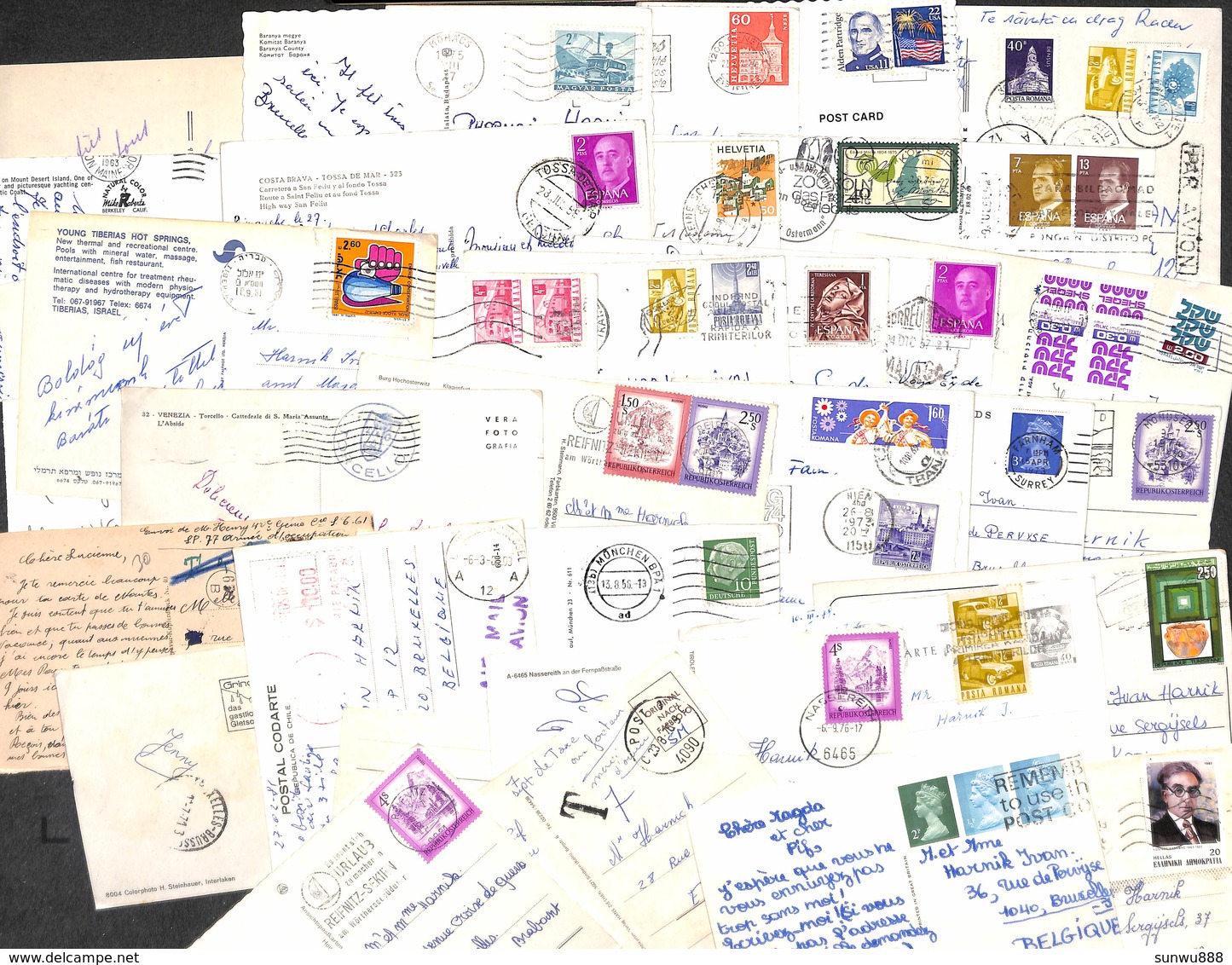 Lot 92 cartes (Spain Greece Romania Germany Austria Israel...) see all scans