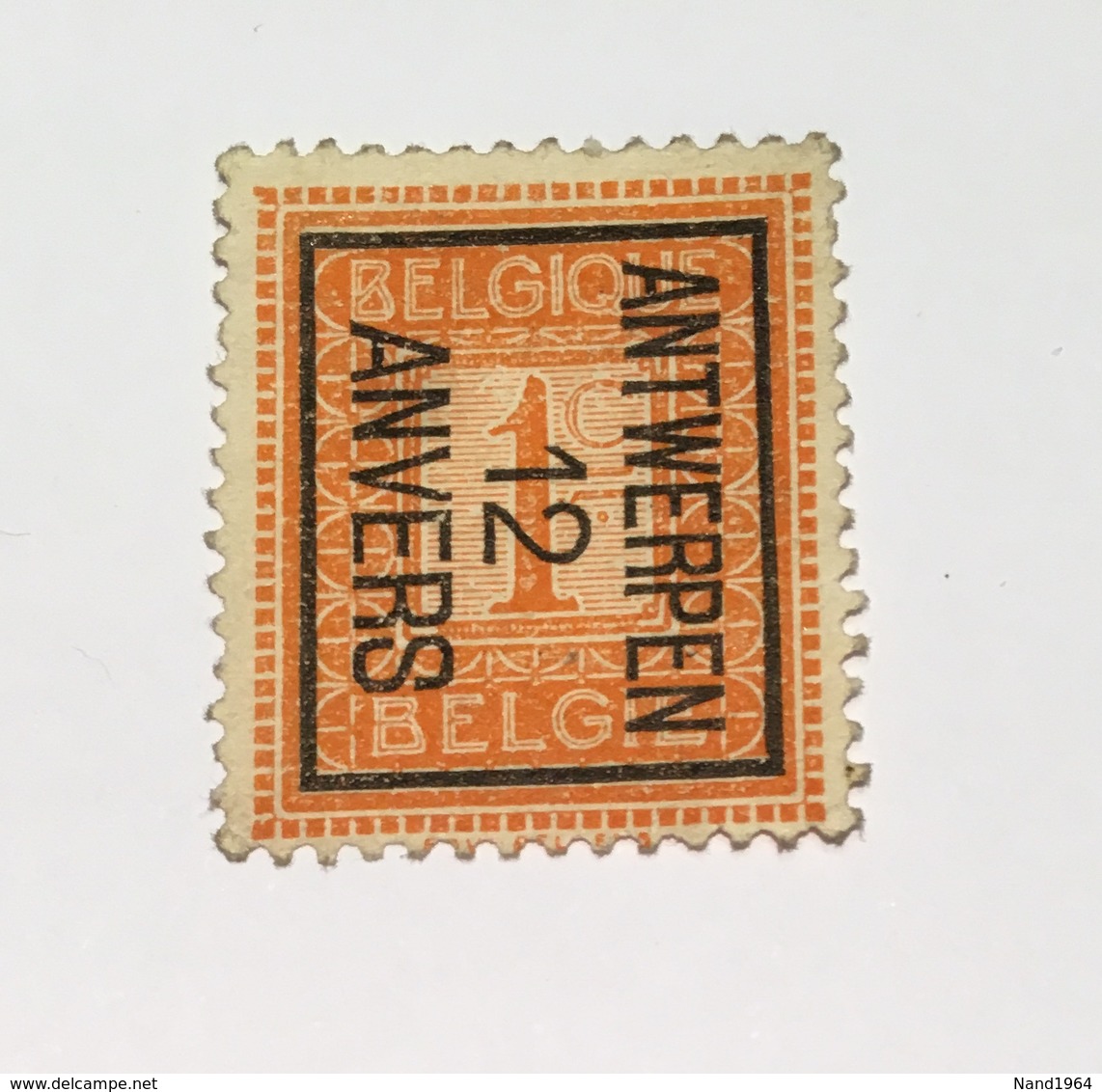 1912 Staande Leeuw - Antwerpen - Typografisch 1912-14 (Cijfer-leeuw)