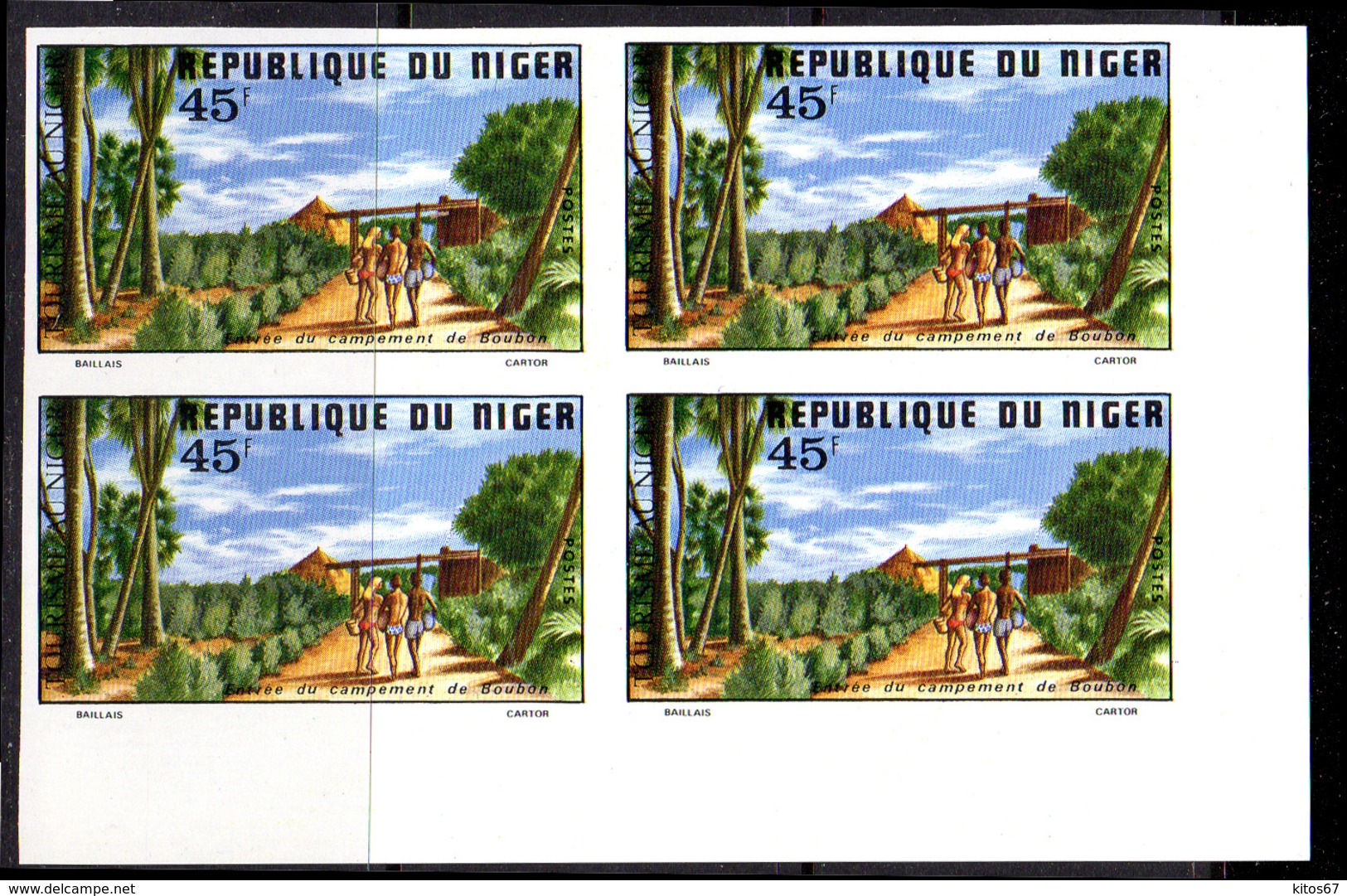 Yvert N° 344-346 ** ND Tourisme Au Niger Imperf MNH - Niger (1960-...)