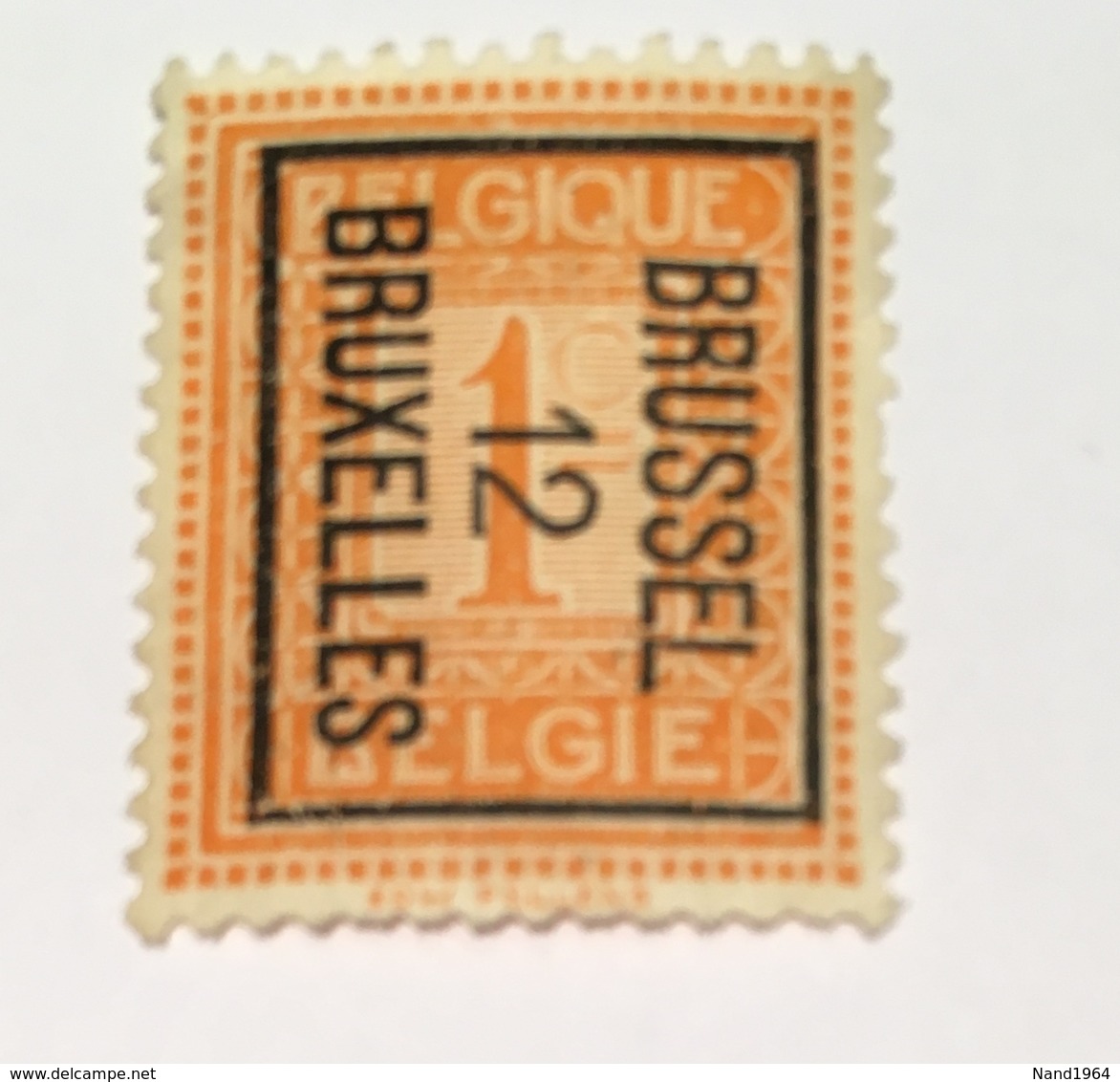 1912 - Staande Leeuw Brussel - Typos 1912-14 (Löwe)