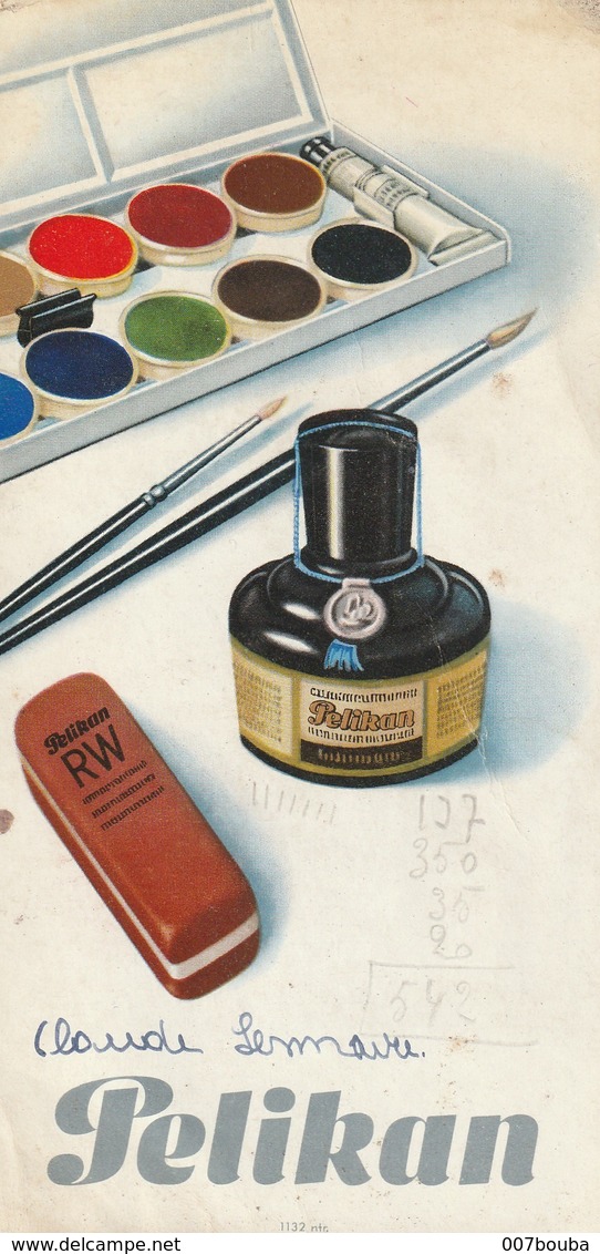 Buvard Pelikan (Encre, Pinceaux, Gomme) - P