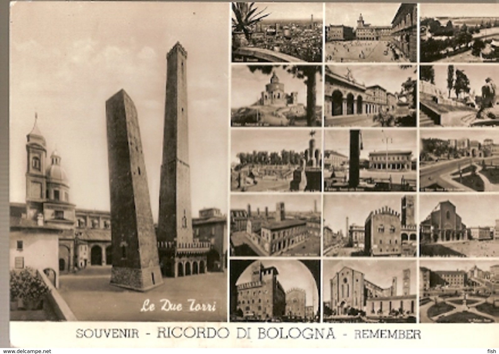 Italy & Circulated, Ricordo Di Bologna, Siena, Paris 1952 (6768) - Souvenir De...