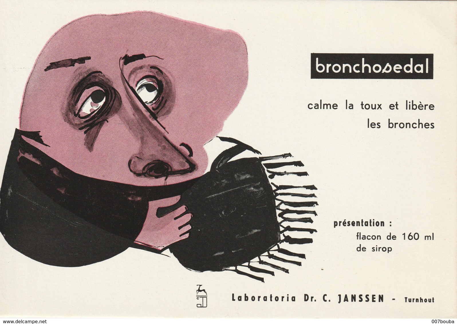 Buvard Bronchosedal - Labo. Dr C. Janssen à Turnhout - Chemist's