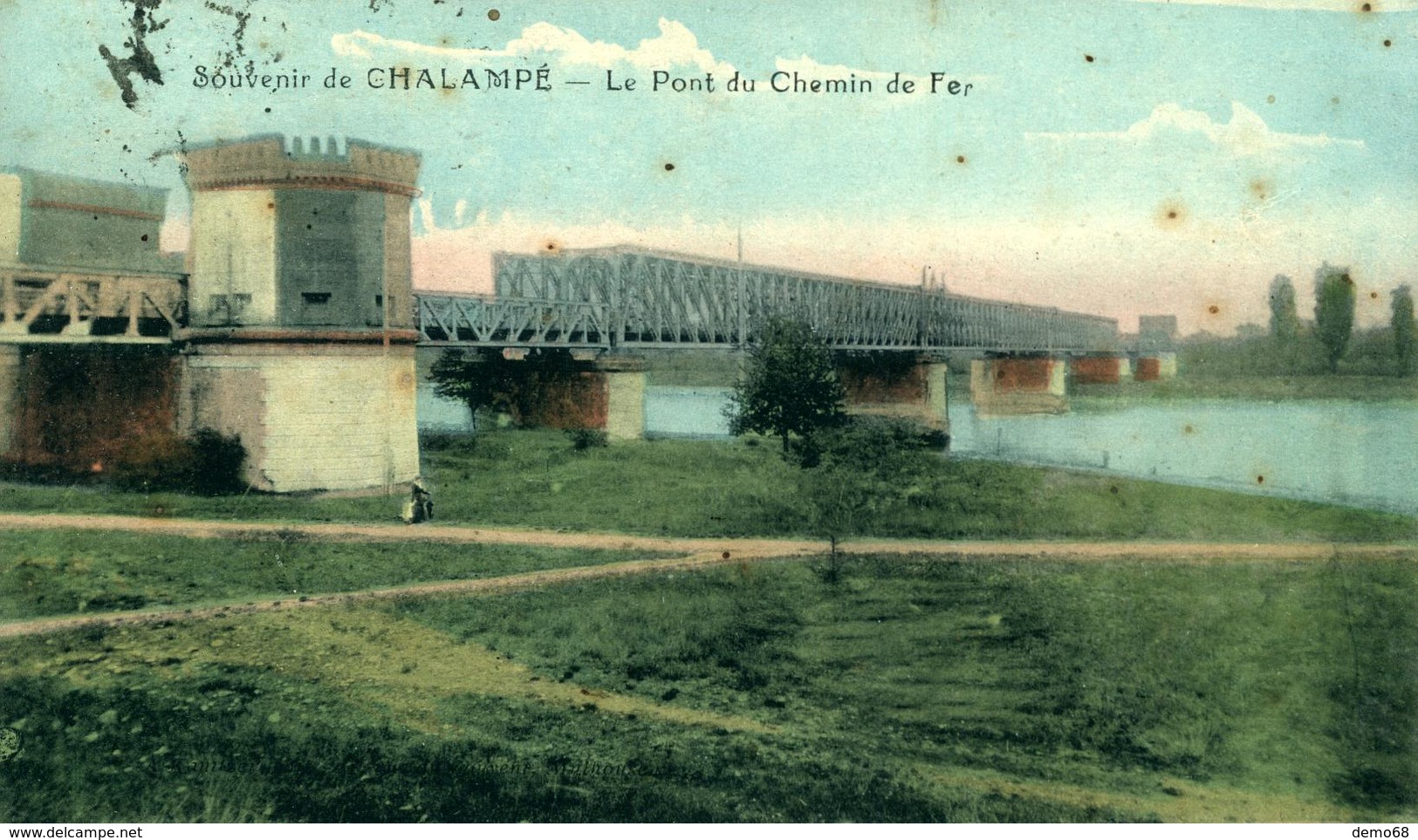 CHALAMPE Pont Du Chemin De Fer Sur Le Rhin Français à CHALAMPE - Chalampé