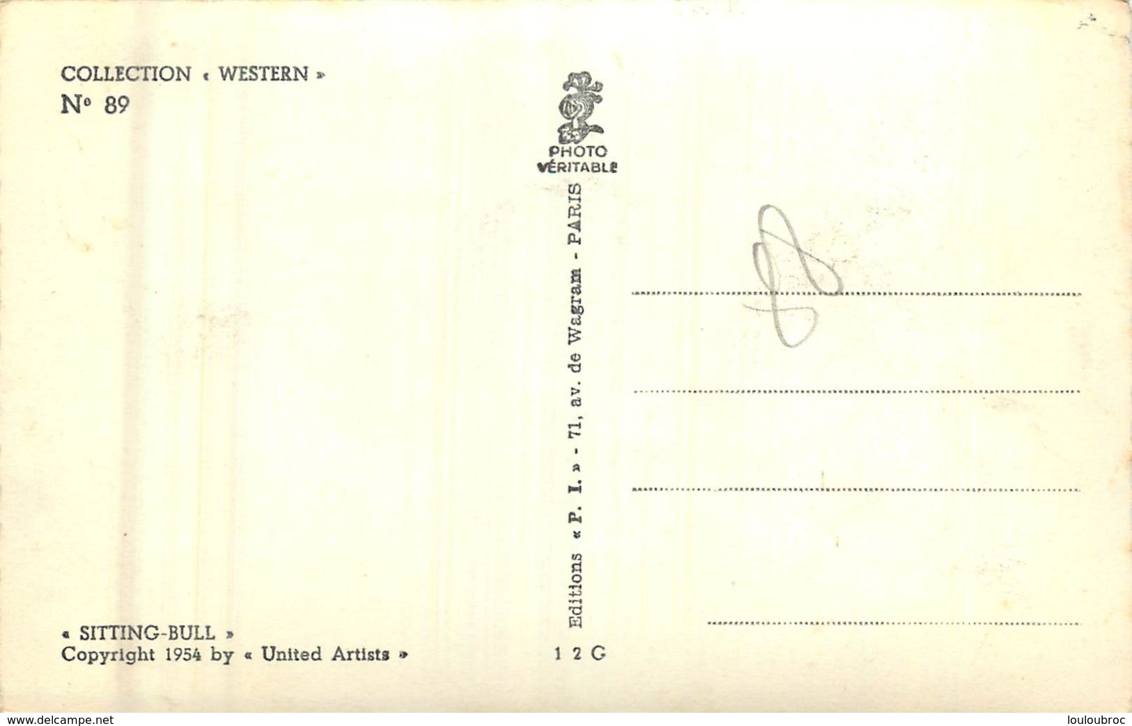 SITTING BULL COLLECTION WESTERN  EDITION 1954 - Indiens D'Amérique Du Nord