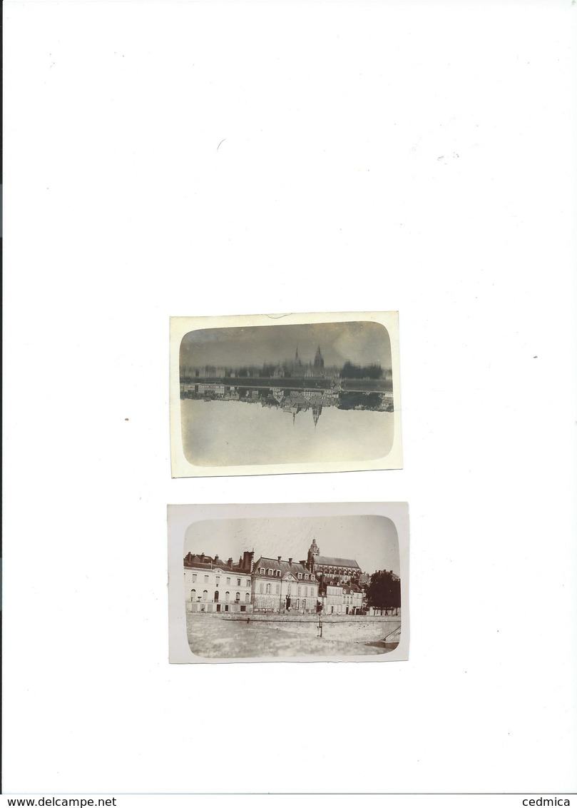 BLOIS 1899 VUE PRISE DU PONT,VUE PRISE LEVEE DE CHAILLE 9cm/6cm - Anciennes (Av. 1900)