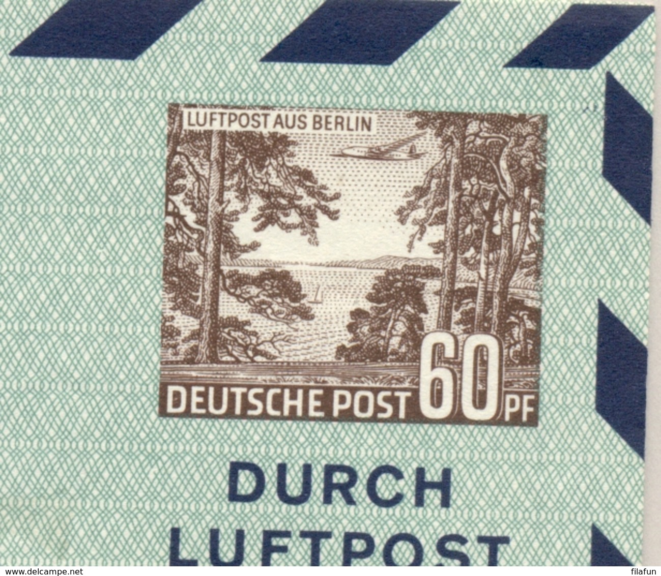 Berlin - 1952 - 60pf Luftpostbrief - Luftpost Aus Berlin - Unused - Aerogramme - Autres & Non Classés