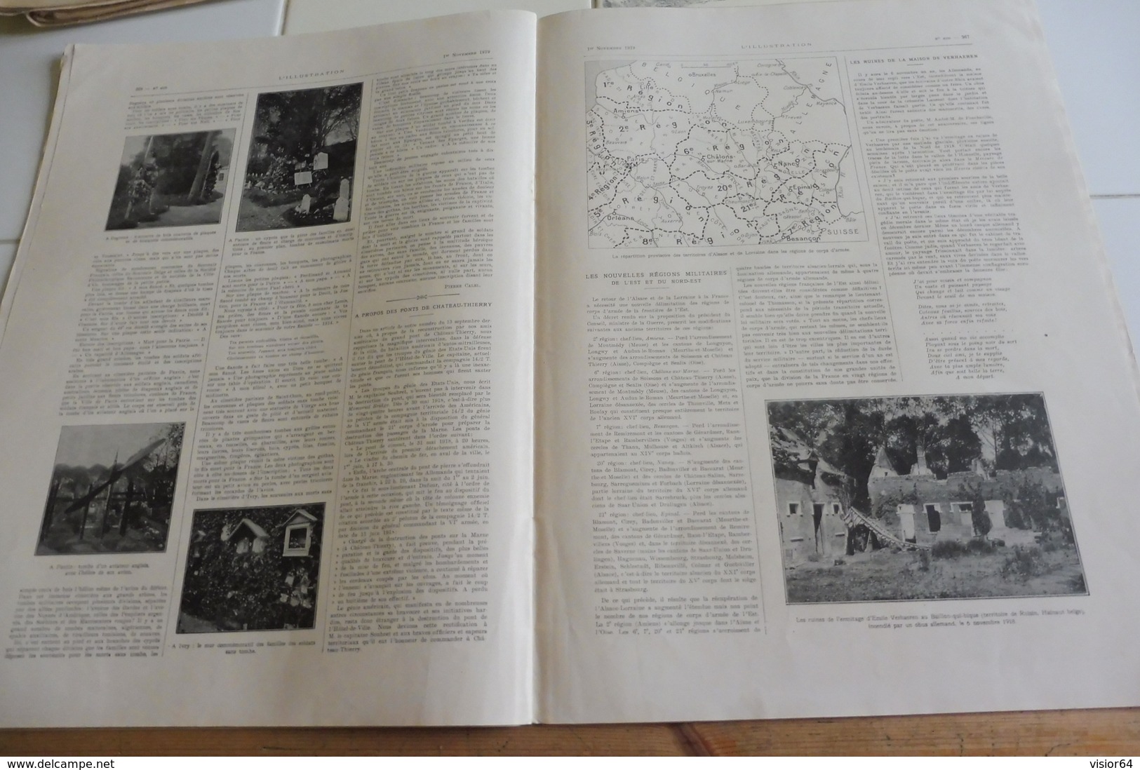 L'ILLUSTRATION 1 NOVEMBRE 1919- RUSSIE-ALFRED ROLL-ROSES DE SAVERNE-GRUNEWALD COLMAR-MORTS DE GUERRE CIMETIERES PARIS