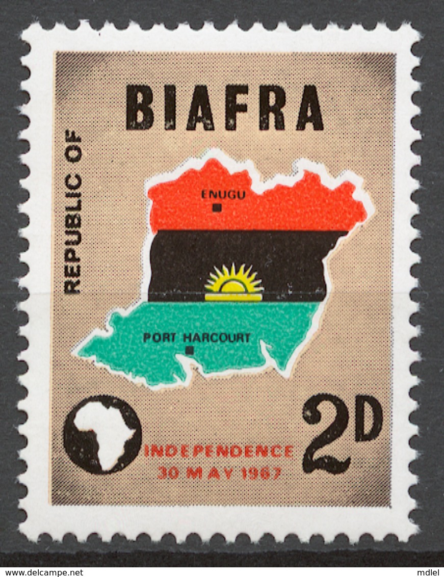 Nigeria / Biafra 1968 Mi# 1** INDEPENDENCE - Nigeria (1961-...)