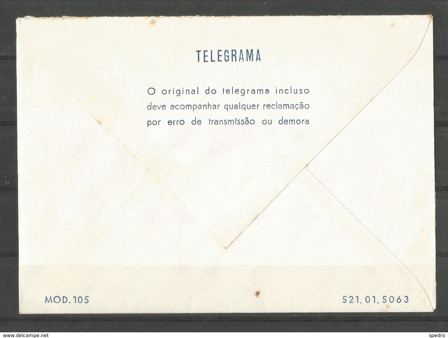 Portugal Algarve Telegrama Faro Marca De Dia Telégrafos "Tipo 1944" Telegraphs Télégraphes Telegram Telegramma Telegramm - Brieven En Documenten