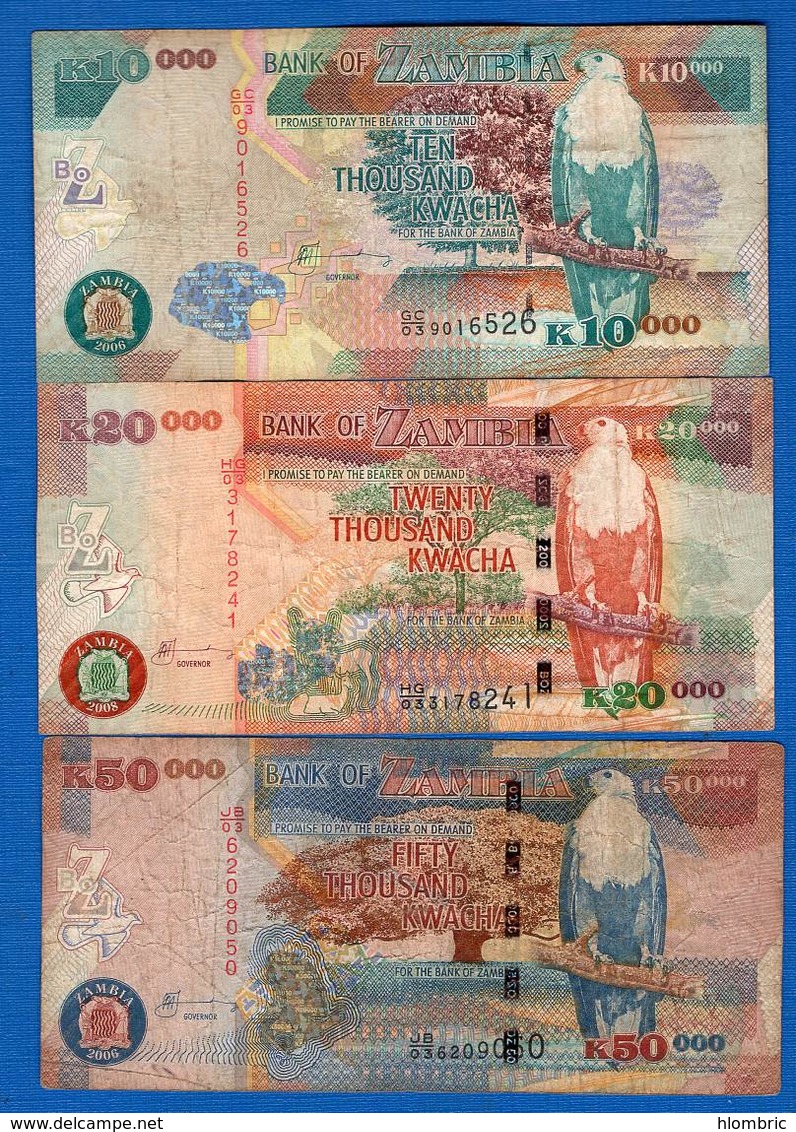 Zambie  3  Billets  Dans  L'etat - Zambia