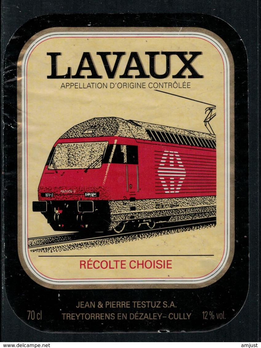 Rare // Etiquette De Vin // Trains  // Lavaux, Récolte Choisie - Eisenbahn