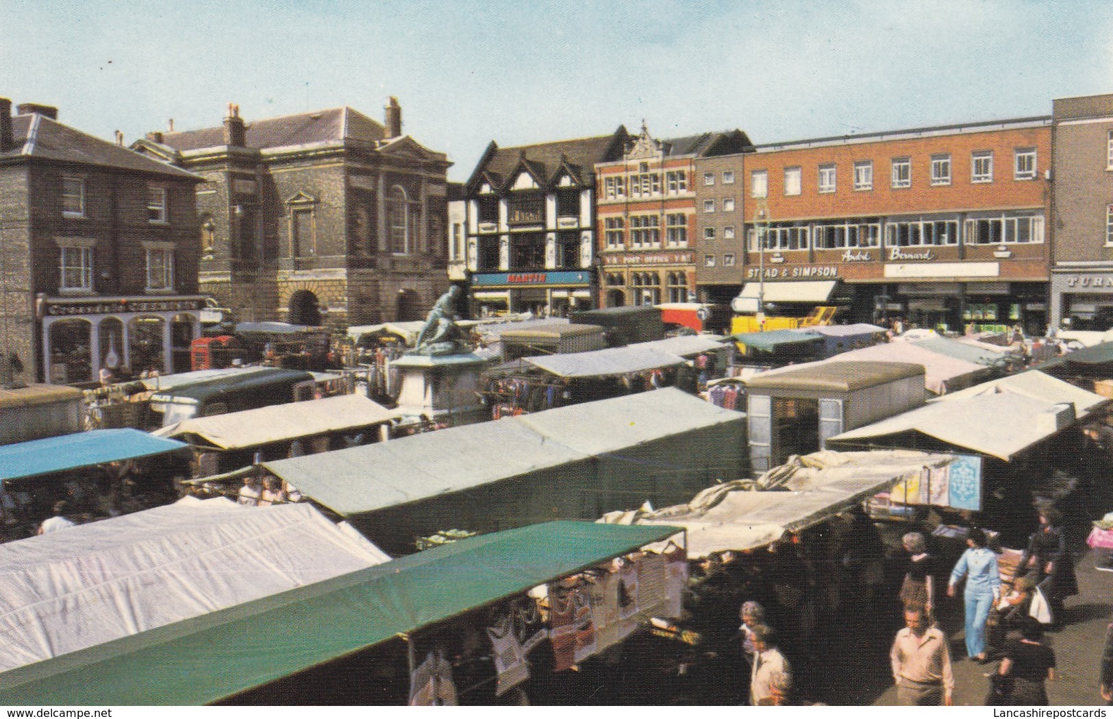 Postcard Market Day Bury St Edmunds My Ref  B12615 - Markets