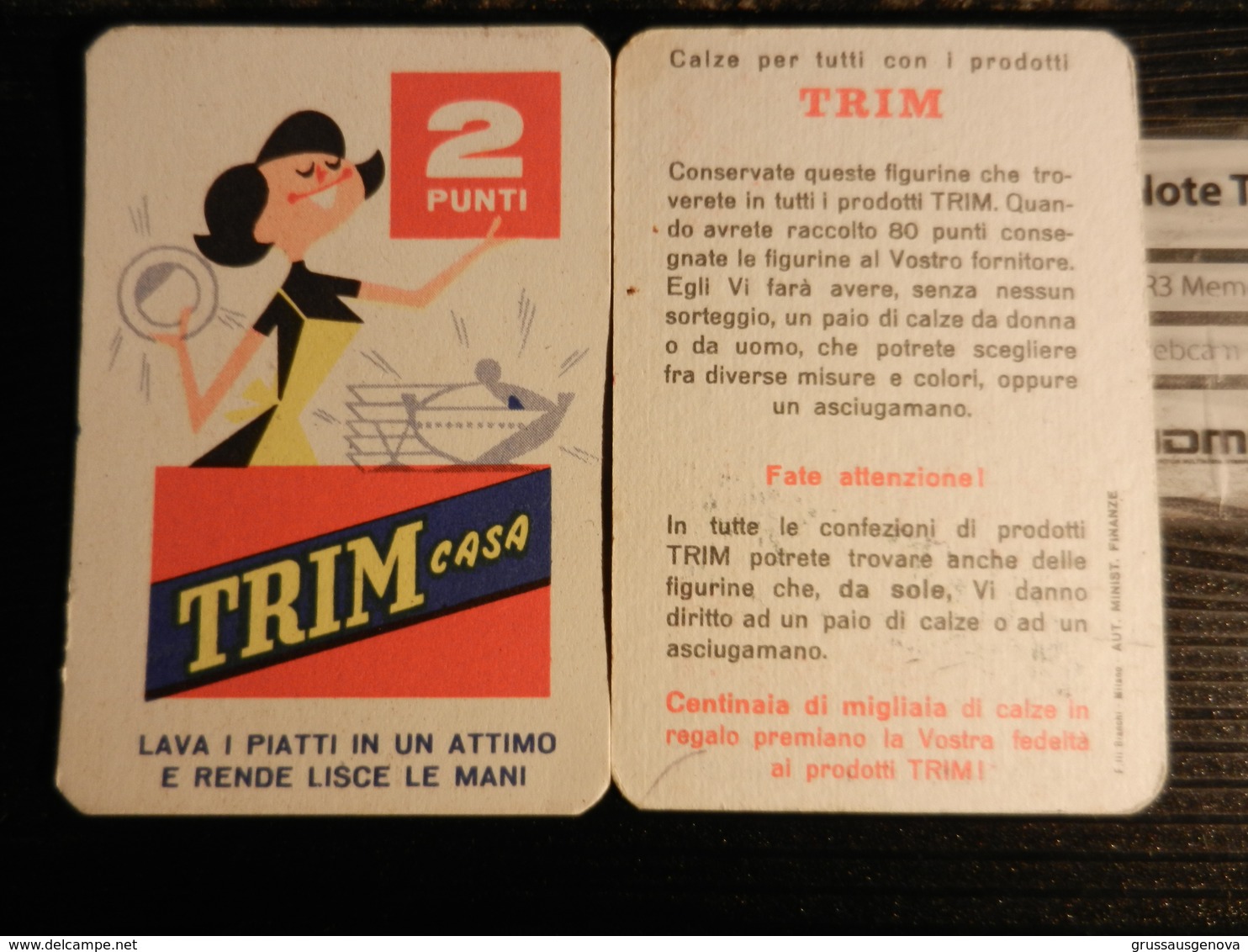 19829) TRIM CASA FIGURINA DETERSIVO PIATTI Credo Anni '60 OTTIME CONDIZIONI - Andere & Zonder Classificatie