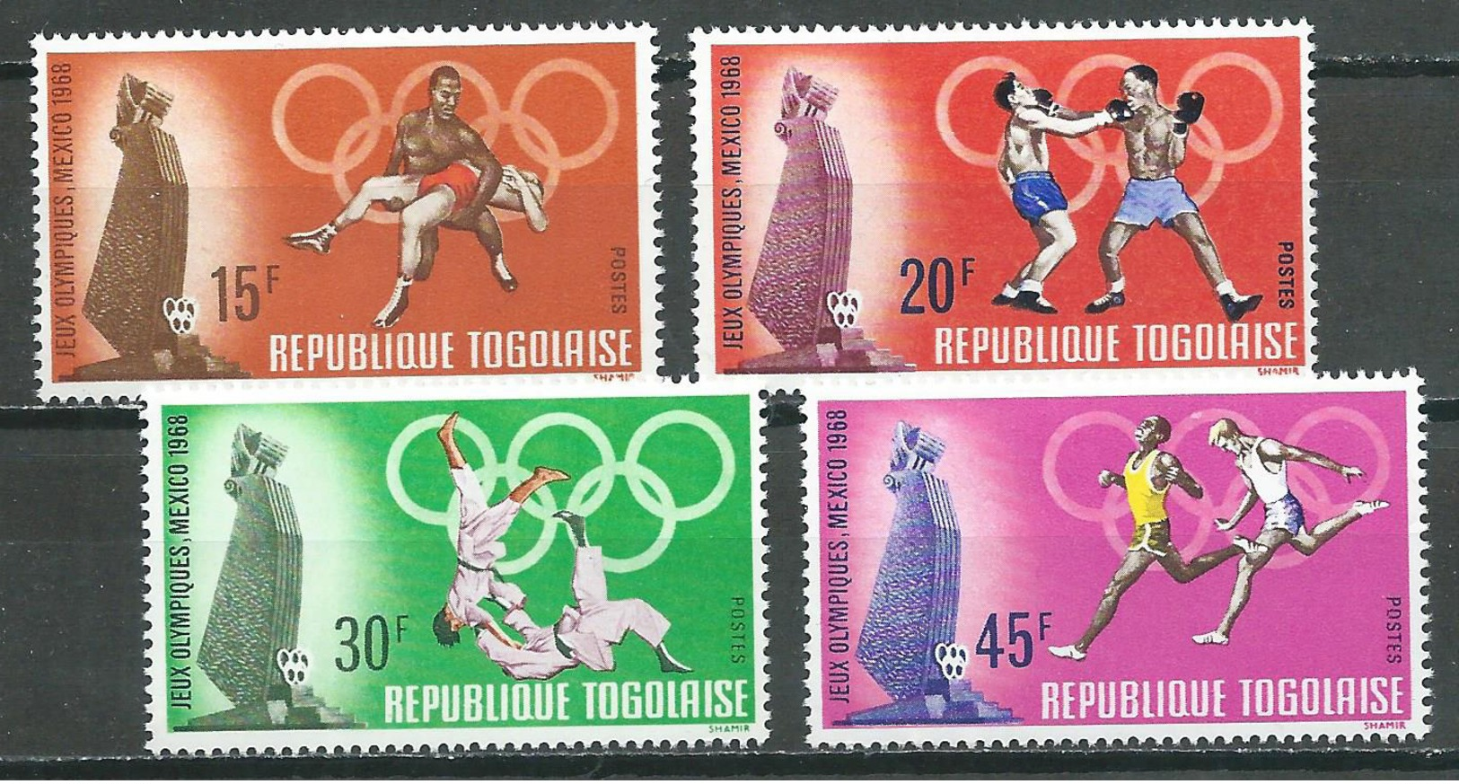 Togo YT N°582/585 Jeux Olympiques De Mexico 1968 Neuf ** - Togo (1960-...)