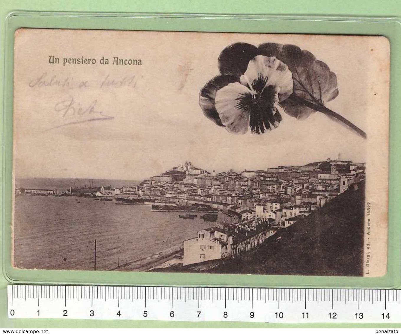 ANCONA Pensiero _ Cartolina BN VG 1906 Rif.C0010 - Ancona