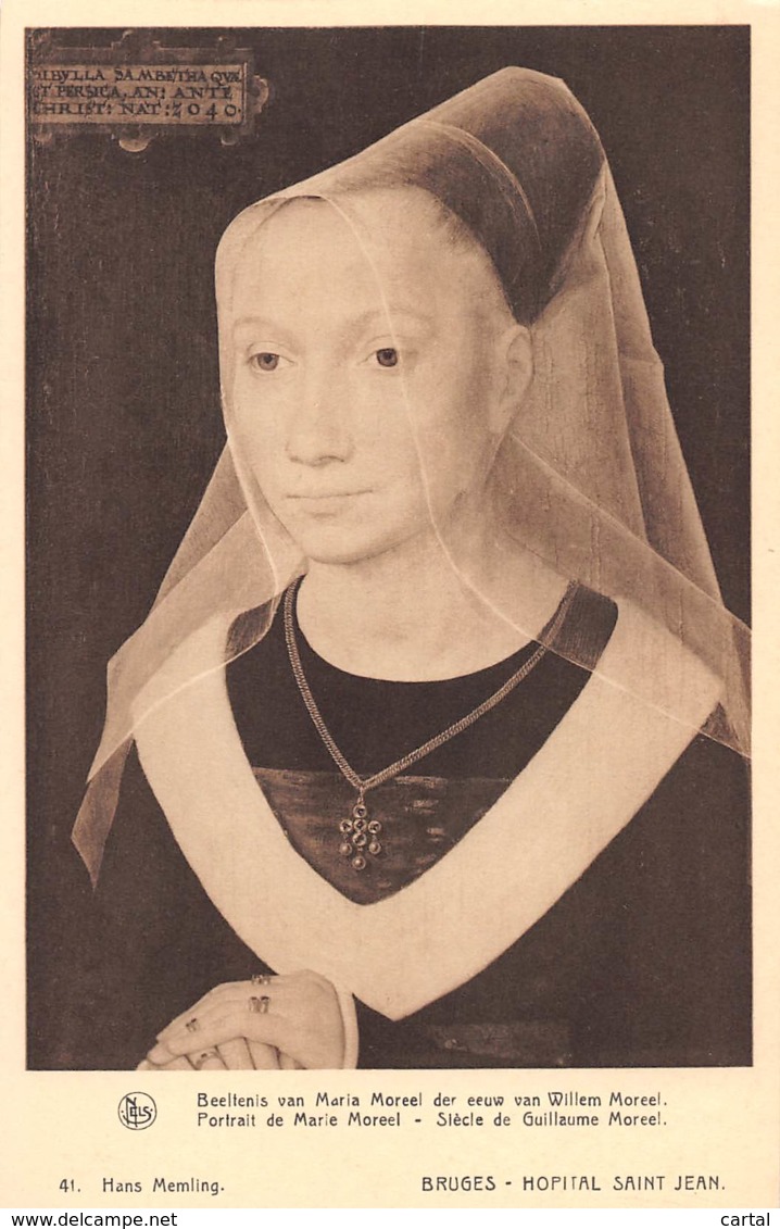 Hans Memling - Portrait De Marie Moreel - Siècle De Guillaume Moreel (Bruges, Hôpital Saint Jean) - Paintings