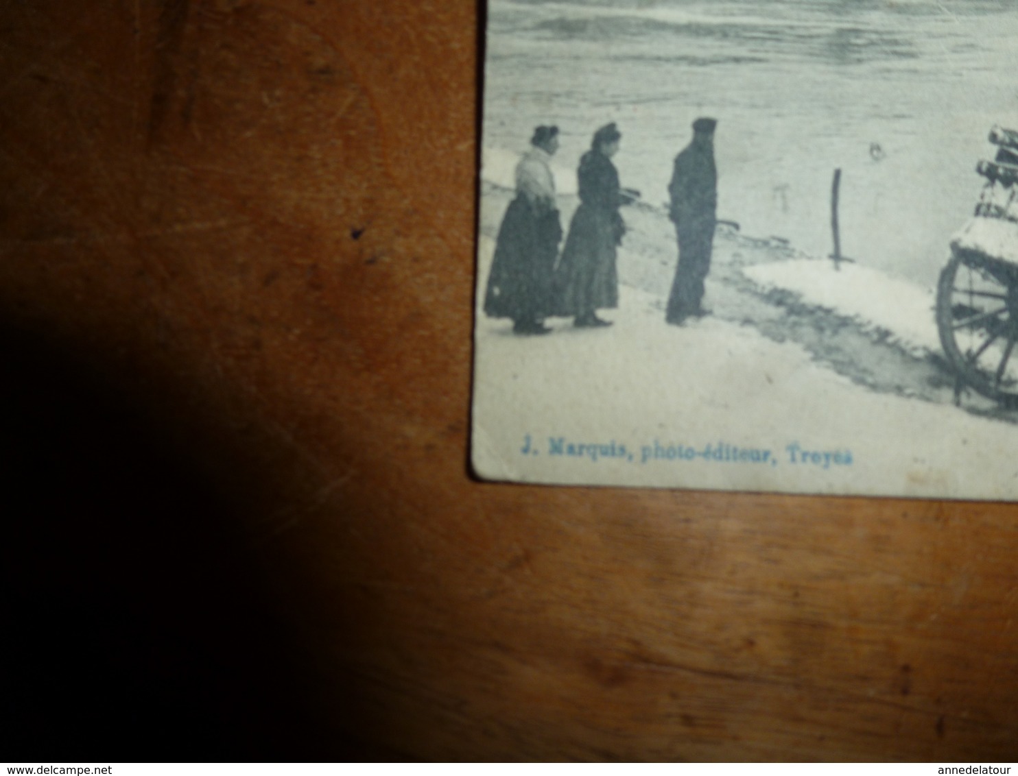 Rare CPA  TROYES - Inondation Du 22 Janvier 1910 : Deux Chevaux Noyés Dans Le Bief De Jaillard Tombés Avec Le Fourgon - Overstromingen