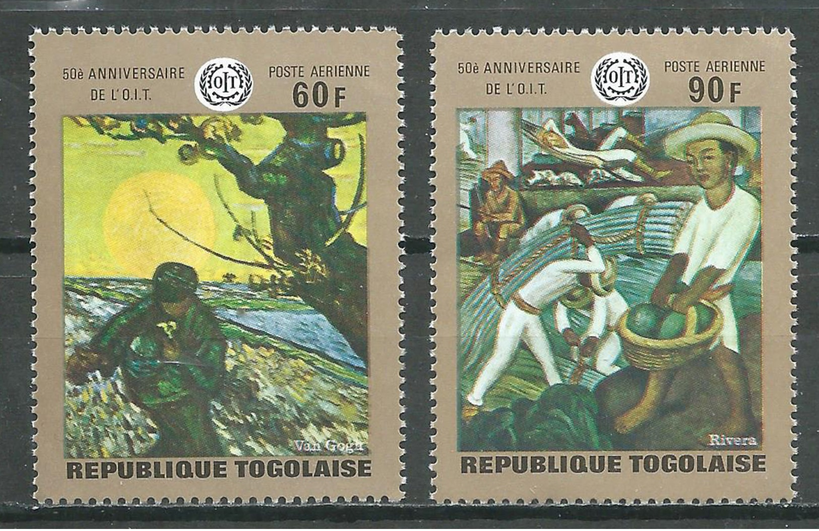 Togo Poste Aérienne YT N°126/127 Organisation Internationale Du Travail Neuf ** - Togo (1960-...)