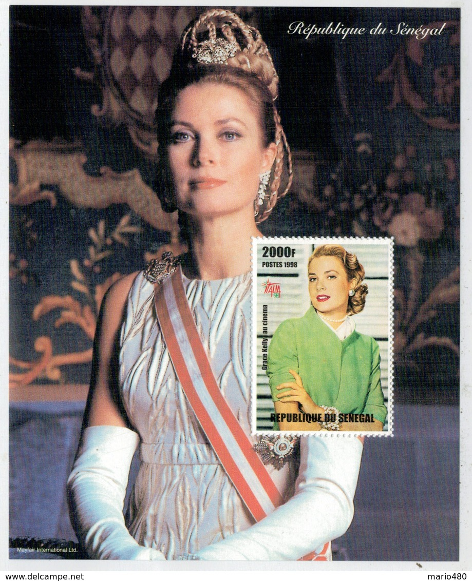 REPUBBLIQUE  DU  SENEGAL     GRACE  KELLY  AU  CINEMA            (SHEET   MNH** ) - Sénégal (1960-...)