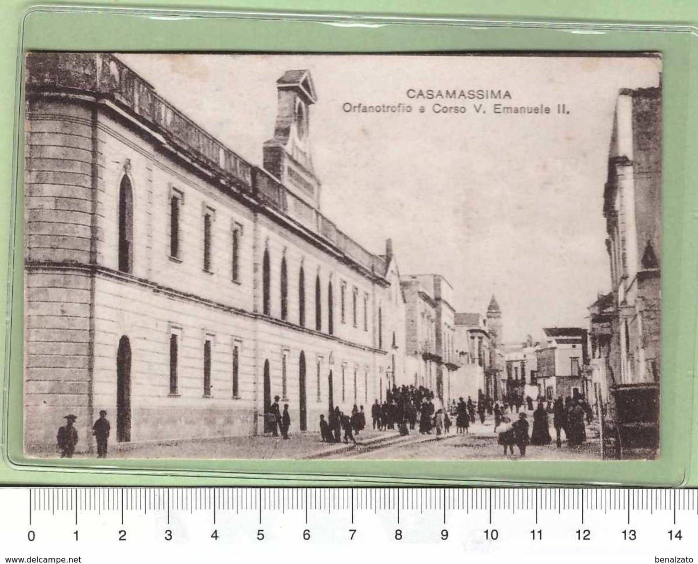 CASAMASSIMA Orfanotrofio E Corso VEII _ BARI Cartolina BN VG Rif.C0049 - Bari