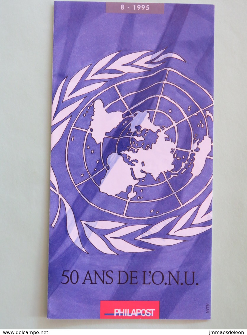 Belgium 1995 FDC Folder United Nations - Lettres & Documents