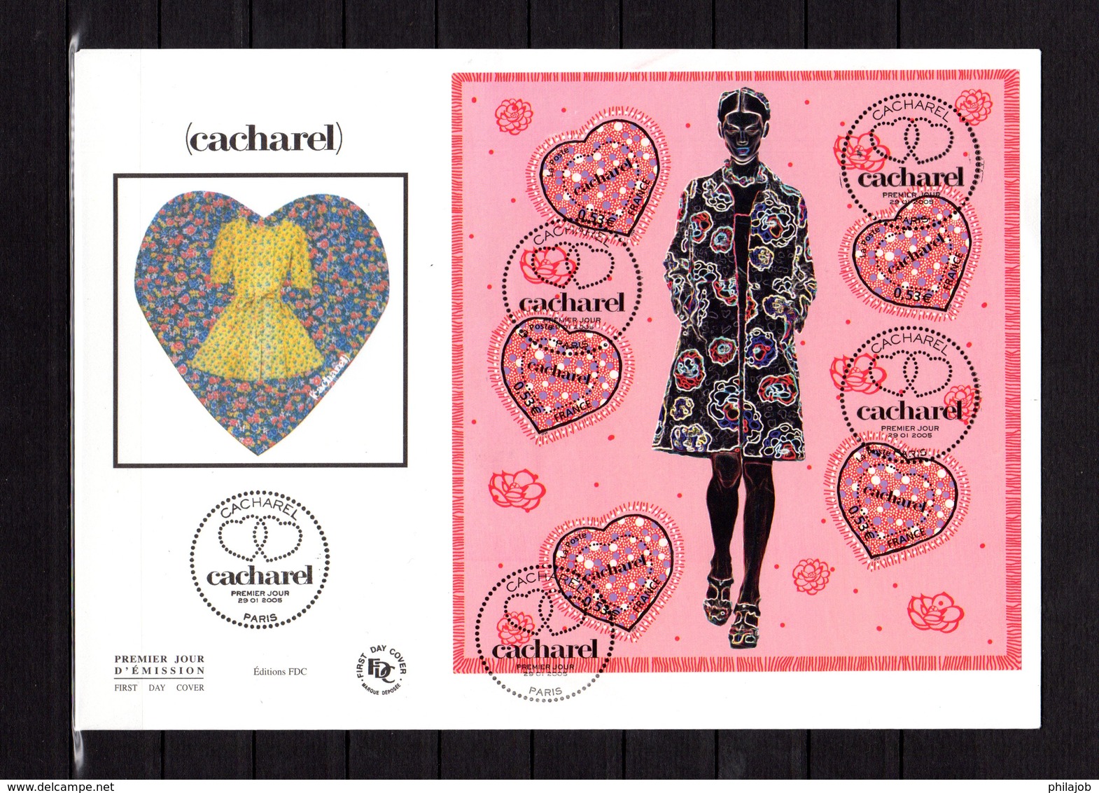 " SAINT-VALENTIN / COEURS DE CACHAREL " Sur Enveloppe 1er Jour Grand Format De 2005. N°YT BF 115 Parf état. FDC - 2000-2009