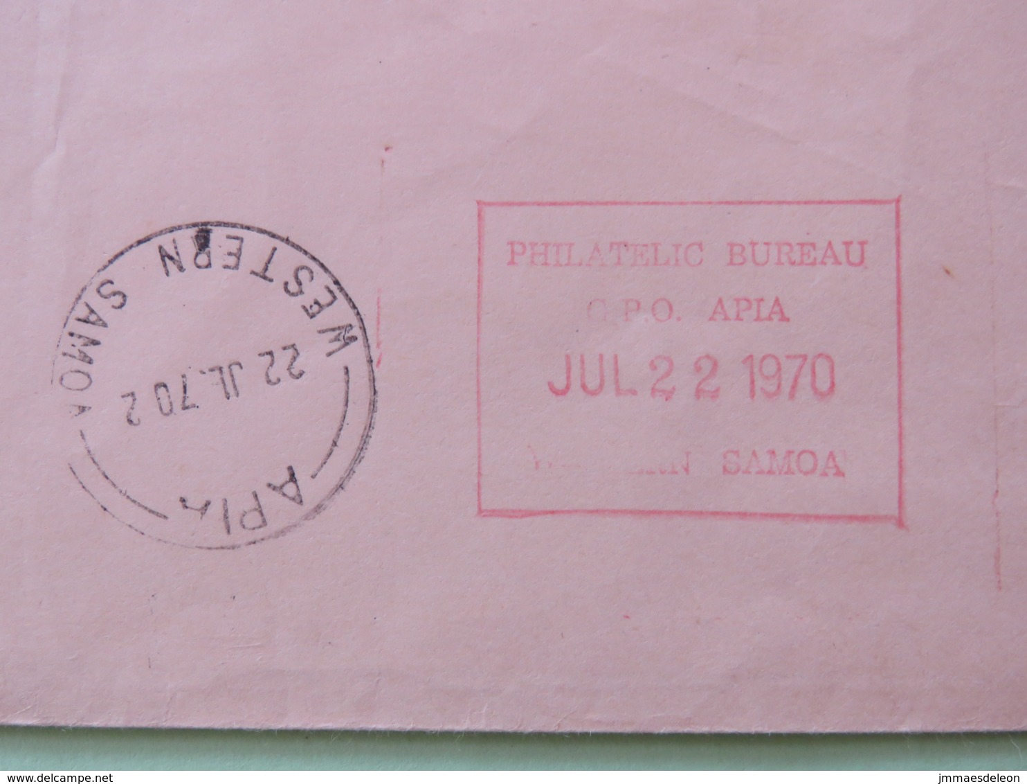 Samoa (Western Samoa) 1970 Cover Apia To England - Cancel Franking - Samoa